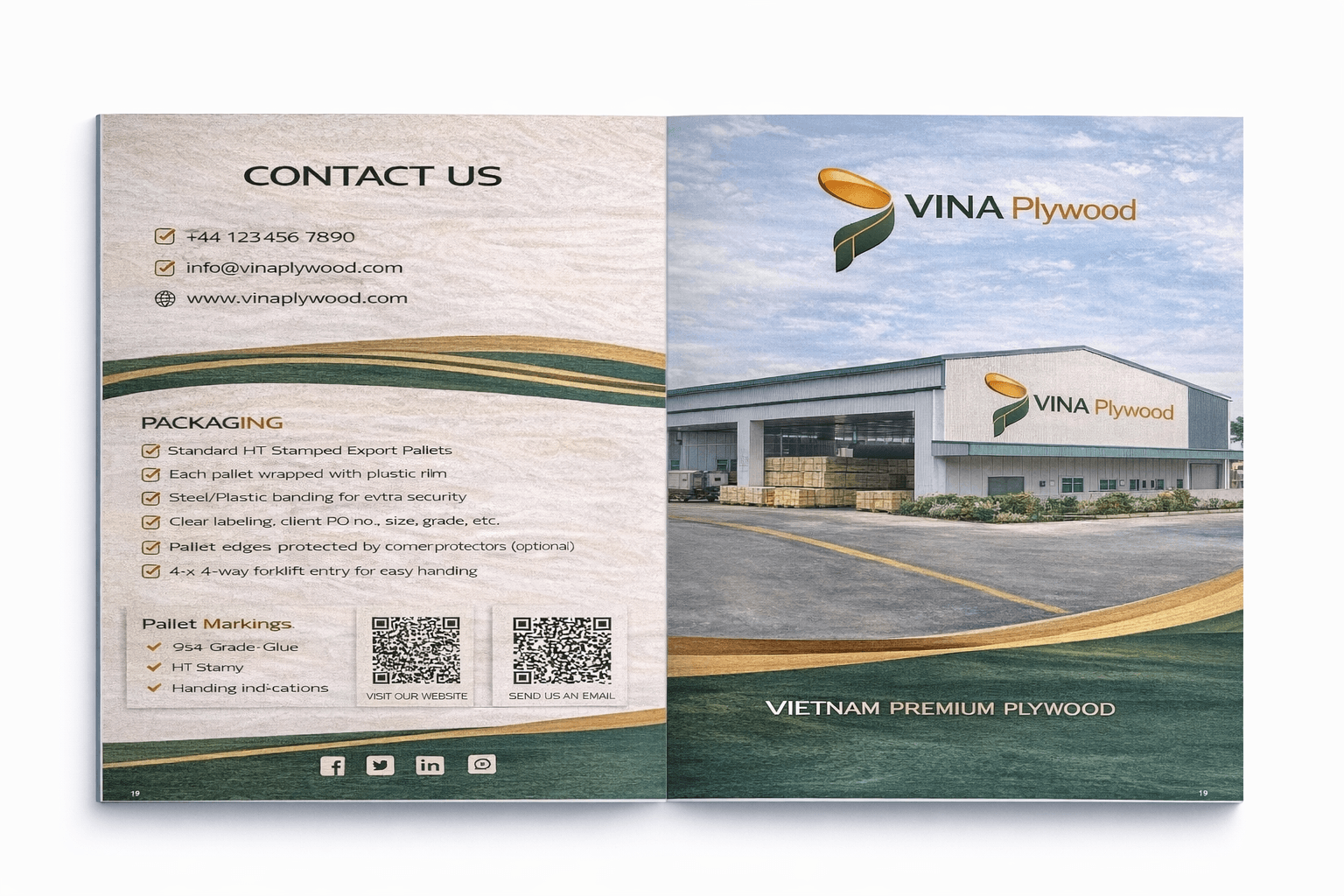 Catalogue spread used as a visual gallery for the website