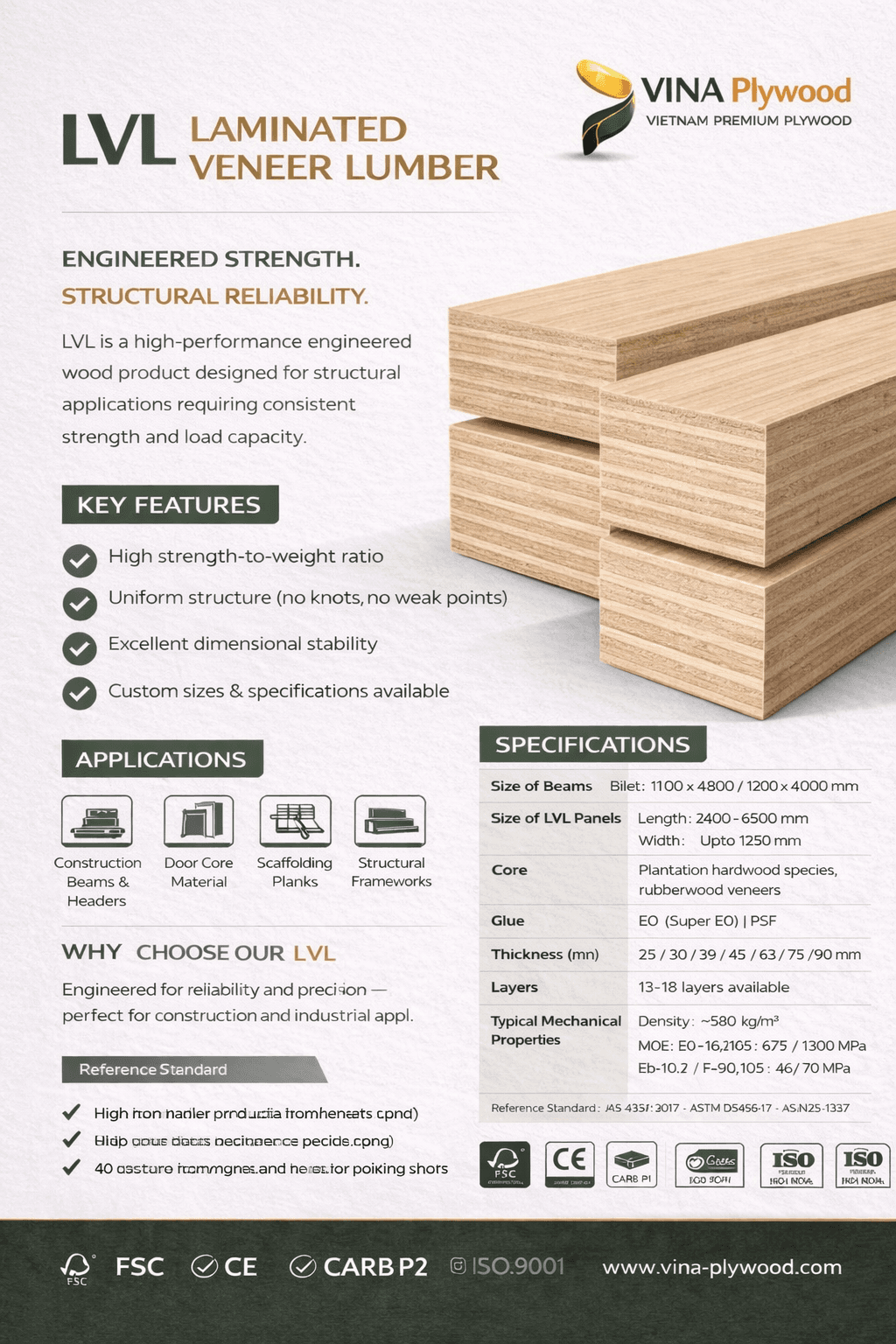 LVL (Laminated Veneer Lumber)